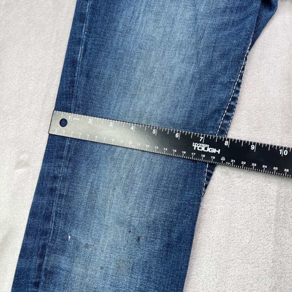 BKE Jake Straight Jeans Mens 29x34 Blue Wash Embroidered Coolmax Performance - Picture 15 of 16